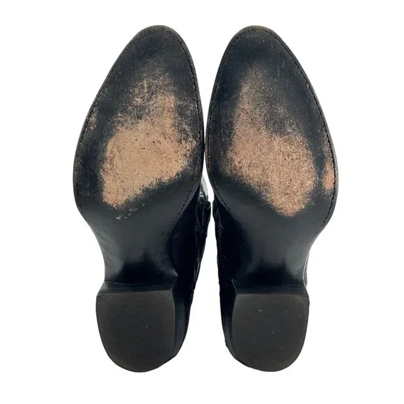 Vintage El Dorado Exotic Black Teju Lizard Cowboy Boots Mens size 9 Western 9550 - Picture 3 of 16